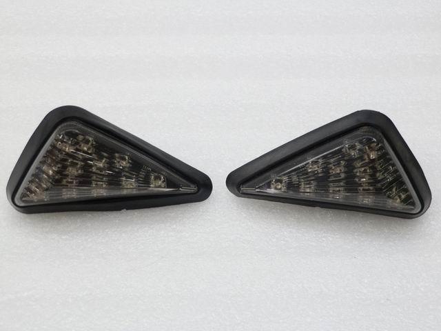 Smoke euro triangle flush mount led turn signals for suzuki gsxr 600 750 1000