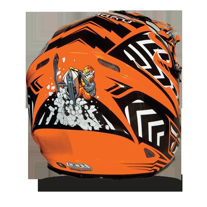 Size XXL Fly Racing F2 Carbon Pro Snowmobile Helmet Orange Black Snocross ATV 2X, US $199.95, image 4