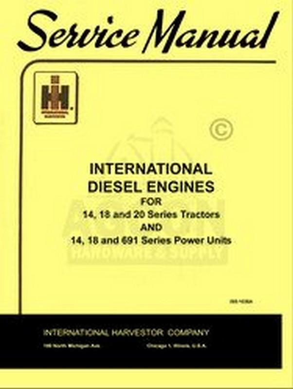 International td-18 181 182 td-18a td18 t14 td14 tractor engine service manual
