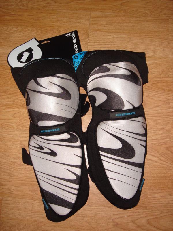 New sixsixone knee-shin pads w/ armour,black/white
