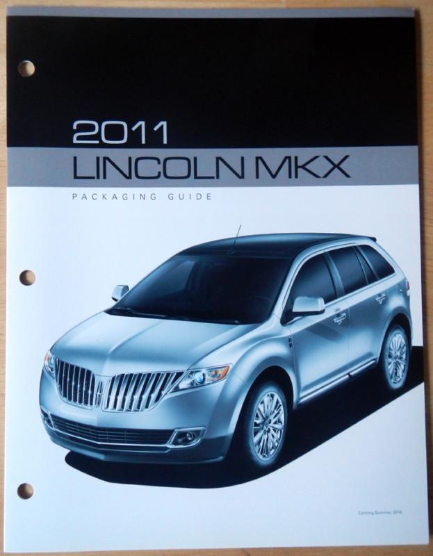 2011 lincoln mkx packaging guide brochure