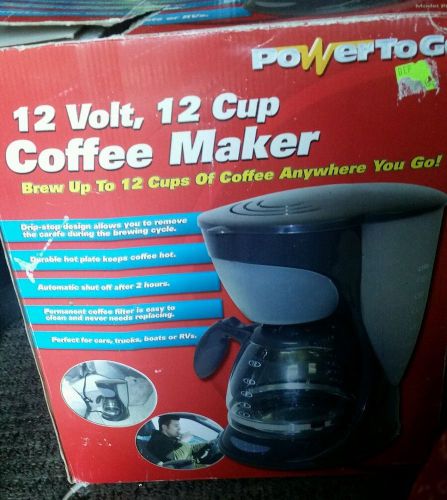 12 volt 12 cup coffee maker power to go