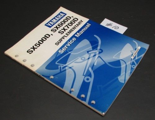 Yamaha snowmobile sx500d/sx600d/sx700d 2000 supplement service manual