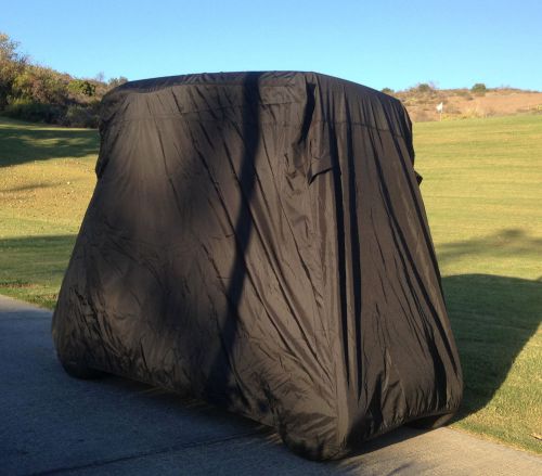 2 passenger golf cart cover in black roof up to 58&#034;, fits e z go, club car