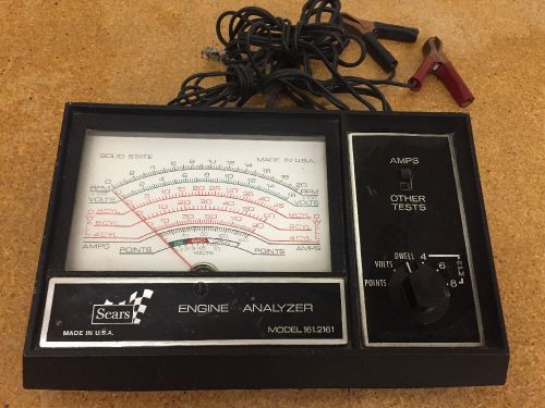 Vintage sears engine tune-up analyzer auto car rpm old tester 161.2161 b42-1112