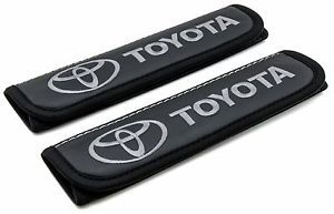 Leather car seat belt shoulder pads covers cushion for toyota 2pcs