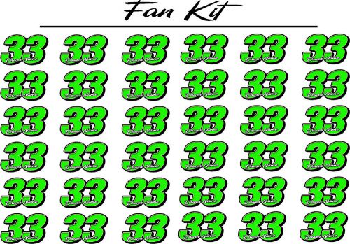 Anderson fireball - fan number kit - race car, truck, imca, outlaw, sprint