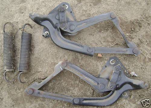 1960 61 62 63 chevy gmc truck hood hinge set. pair hinges w springs 1964 65 66