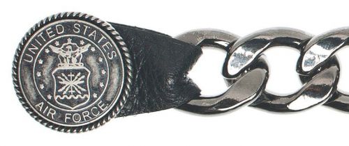 Premium air force vest extender on black chrome/gunmetal chain made in u.s.a