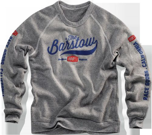 100% barstow sweatshirt gray mx atv all sizes