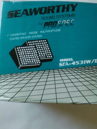 Seaworthy sound system speakers by prospec model sea-4531w/b