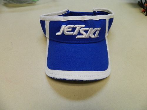 Kawasaki jet ski blue &amp; white adjustable visor swoop hat