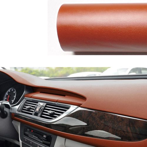 59.84"x39.37"3d brown leather texture car interior decor trim sheet film sticker