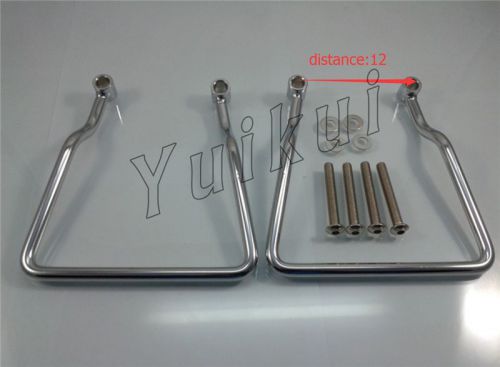 Kawasaki mean streak vn motorcycle steel saddle bag support bars mounts bracket