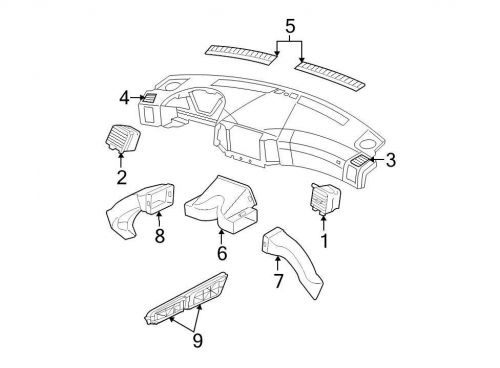 Chrysler oem jeep dashboard air vent 1bl77xdvac image 4