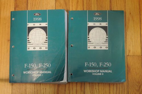 1998 ford truck f-150 f-250  factory service workshop manuals i and ii - books