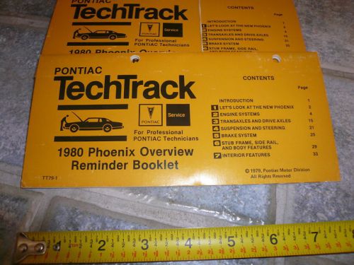 1980 pontiac phoenix techtrack overview booklet vintage - 2 for 1 price
