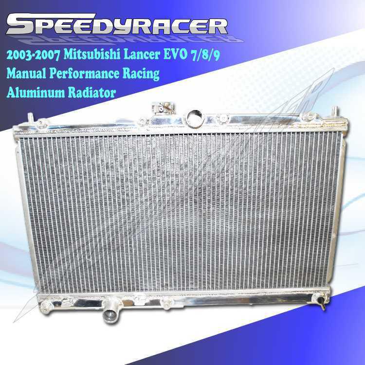 Manual performance racing aluminum radiator 03-07 mitsubishi lancer evo 7/8/9