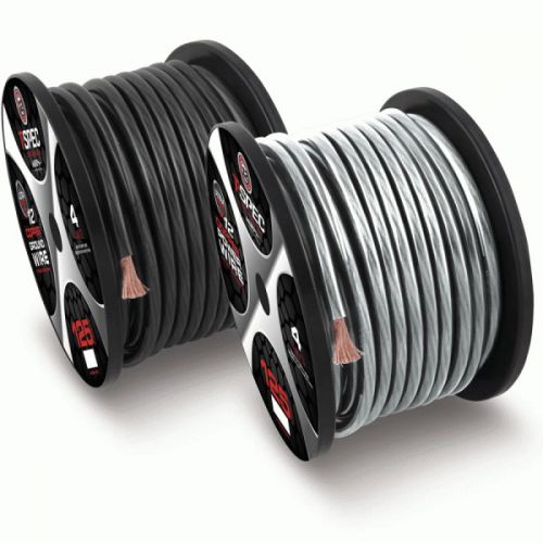 T-spec v12gw-8250 v12 series 8 awg 250ft matte smoked spool car power wire new