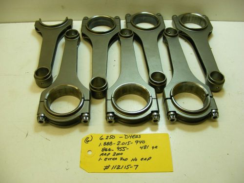 (6) 6.250 dyers h-beam rods 1.888 x 866 x 940 race drag carrillo 112115-7