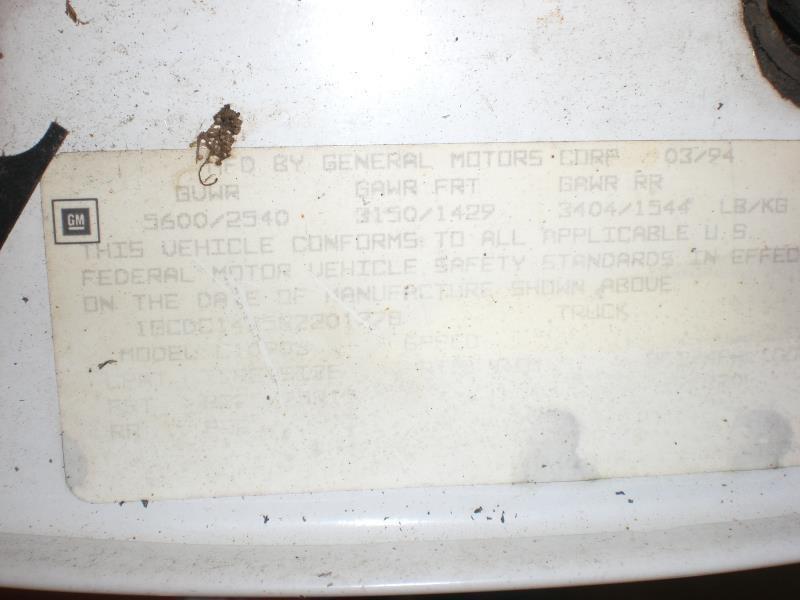 93 94 95 CHEVY 1500 PICKUP THROTTLE BODY THROTTLE BODY ASSM 6-262 4.3L FED, US $45.00, image 8