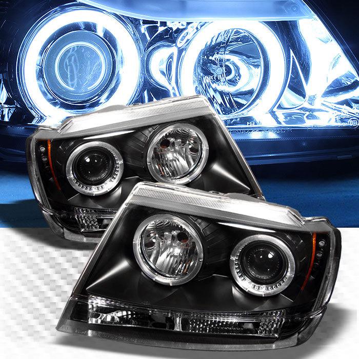 Buy 0506 Jeep Grand Cherokee Twin Halo Led Smoked Projector Headlights