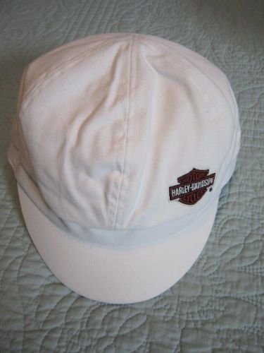 Harley-davidson women's cotton biker cap white new fitted medium med