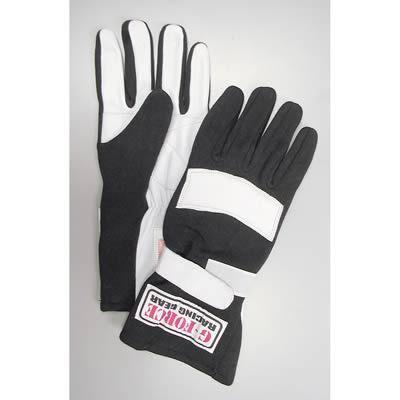 G-force racing gloves g1 single layer nomex/leather small black pair 4100smlbk