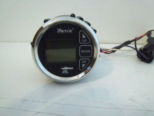 Faria 2 " depth finder ds10020 black face chrome bezel marine boat