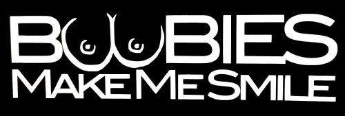 Boobies make me smile decal sticker 14 colors car chevy ford honda vw dodge jdm