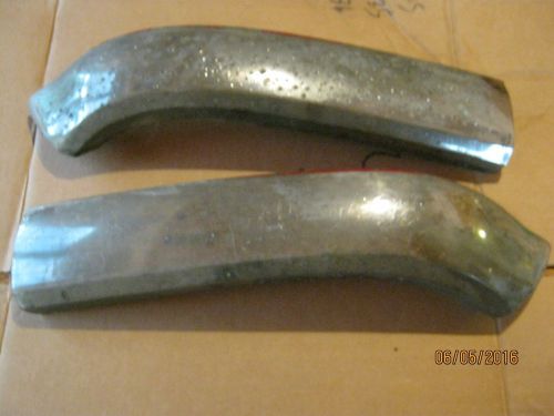 1957 chevy chrome hood bar ends 2pcs belair sedan hardtop nomad oem