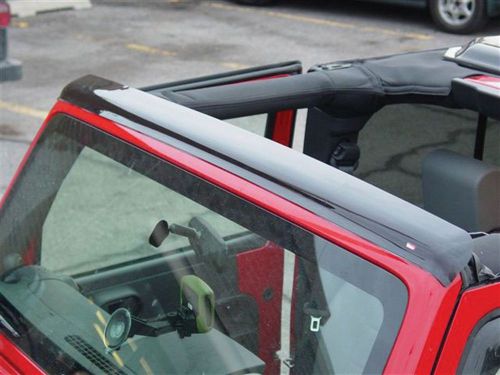 Wade 72-20102 smoke tint top wind deflector for wrangler