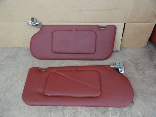 1983-93 ford mustang svo gt lx hatchback sun visors red vinyl rare summer car