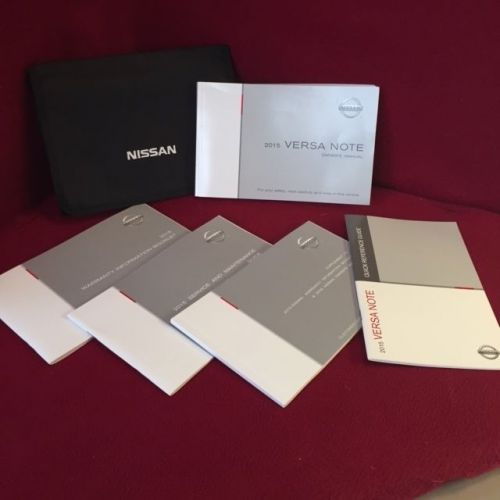 2015 nissan versa note owners manual with service &amp; warranty guide, xm &amp; case