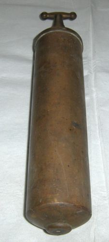 Auto &amp; truck antique  brass fire extinguisher - free moving -  15&#034; x 3&#034;