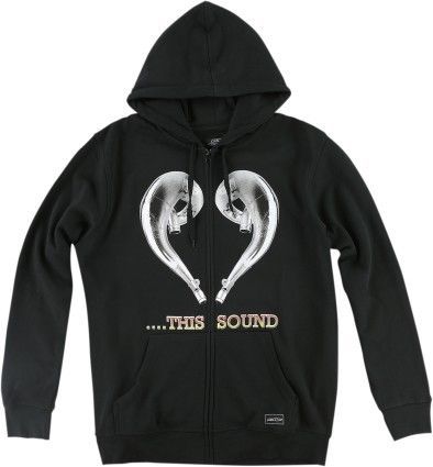 Fmf racing love this sound mens pullover hoodie black/white