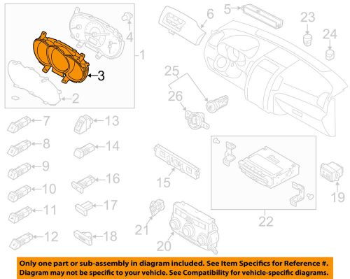 Kia oem 11-13 sorento cluster switches-cluster bezel 943601u010