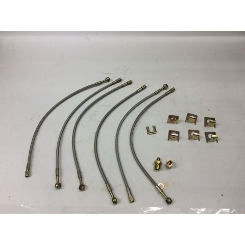 Stainless steel braided brake line kit 10mm w/clips tubing quality no reserve