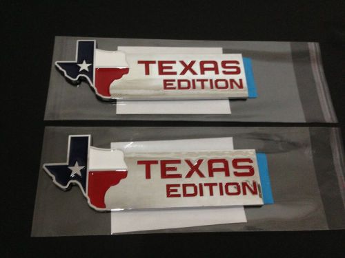 New red texas edition emblem badge expedition f150 f250 f350 f450-pair