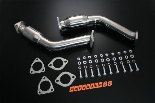 Autobahn88 twin stainless decat test pipe exhaust for nissan fairlady z33 350z