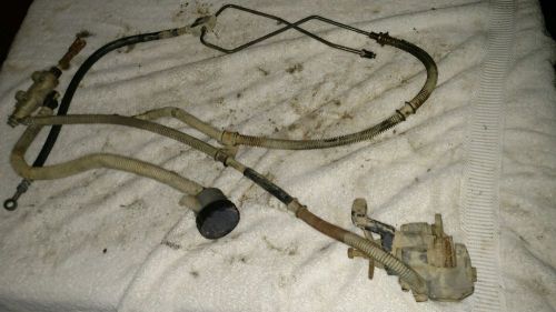 Yamaha wolverine 350 rear brake assembly and front brake line components 4 x 4