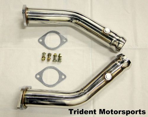 Ford mustang 11 12 13 14 gt 5.0l off-road cat delete test pipes tp stainless
