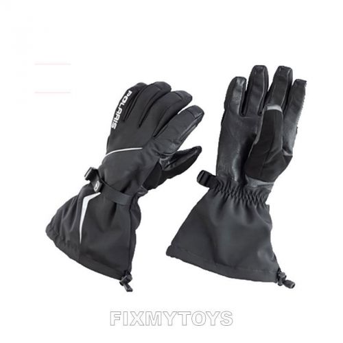 Oem polaris snowmobile waterproof winter black adventure gloves size s-3xl