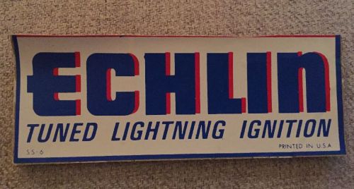 Echlin tuned lightning ignition decal sticker60&#039;s 70&#039;s vintage~nhra racing
