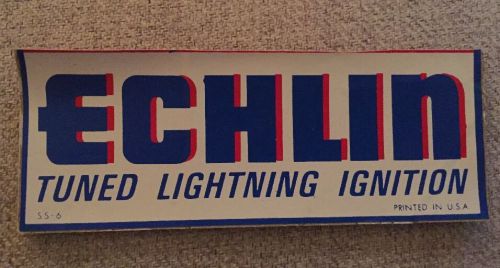 Echlin tuned lightning ignition decal sticker60's 70's vintage~nhra racing