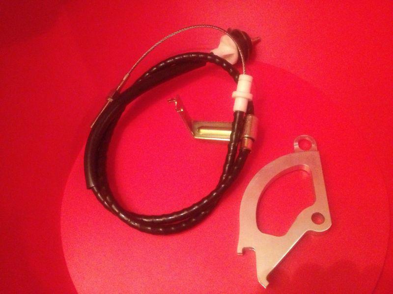 1979-2004 ford mustang adjustable clutch cable and double hook billet quadrant