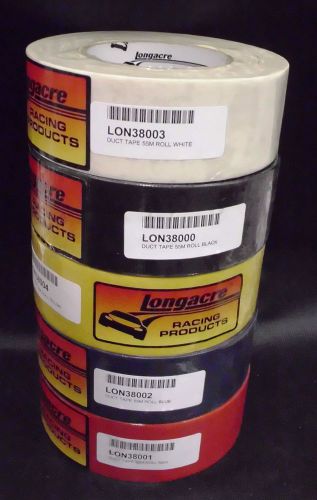 Longacre duct tape red, black, blue, yellow, white - 6 pack
