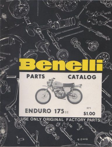 Vintage 1971 benelli minicycle  enduro 175cc  parts manual (686)