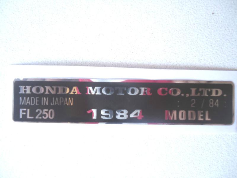 Honda odyssey fl250 fl 250 atv 1984 frame vinyl decal sticker