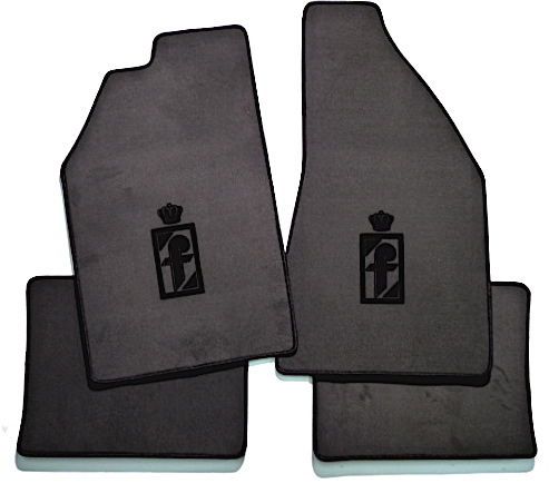 Ex stock - fiat 130 coupe dark grey/black pf logo velours mat set
